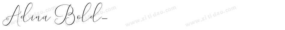 Adina Bold字体转换